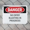 Signmission No Entry Blasting In Progress Danger Sign, Plastic, 14in W x 10in L, 2PK OS-2PACK-DS-P-1014-L-2492 - alternate 3